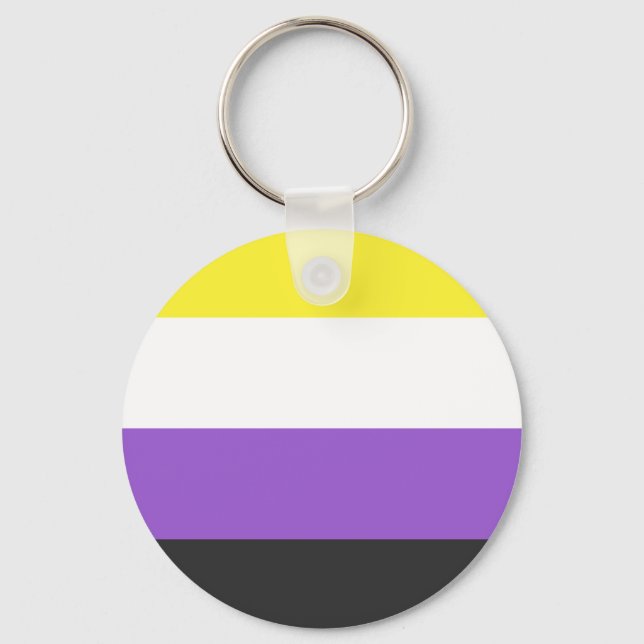Non-Binary Flag Keyring (Front)
