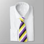 Non-Binary Flag Neck Tie<br><div class="desc">A simple design featuring the colours of the non-binary flag :)</div>