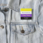 Non-binary flag they/them pronouns button