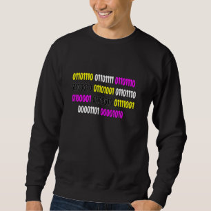 Non Binary In Binary  Flag Colours Sweatshirt