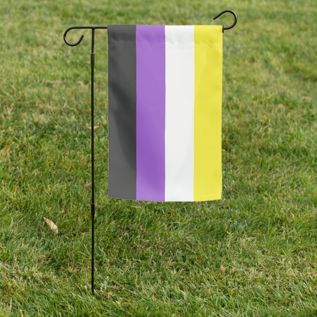 Non-Binary LGBTIQ Pride They Them Garden Flag (In SItu)