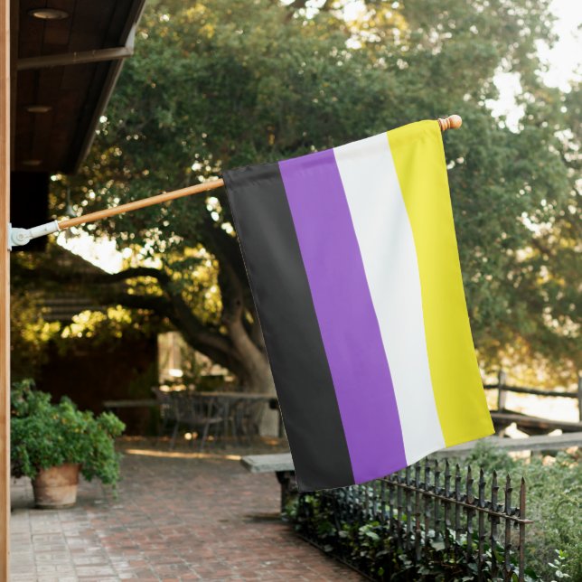 Non-Binary LGBTIQ Pride They Them House Flag (In SItu)