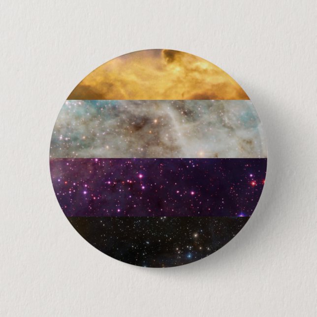 Non-binary nebula flag pin (Front)