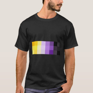 Non-Binary Pixel Sticker Sticker T-Shirt