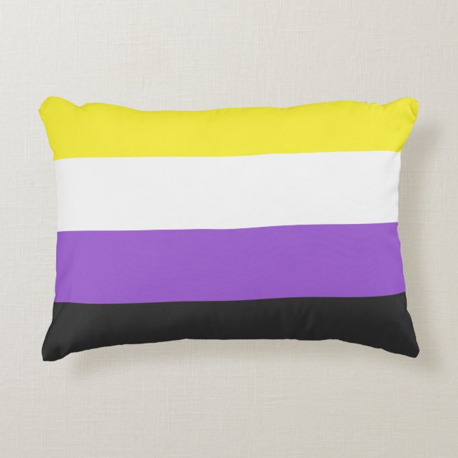Non-binary Pride Accent Pillow (Front)