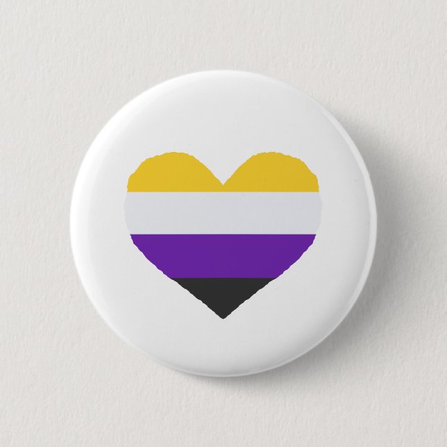 Non-Binary Pride Badge Button (Front)