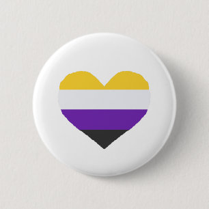 Non-Binary Pride Badge Button