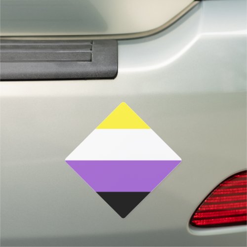 Non Binary Pride Car Magnet