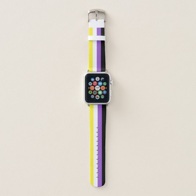 Non Binary Pride Flag Apple Watch Band (Front)