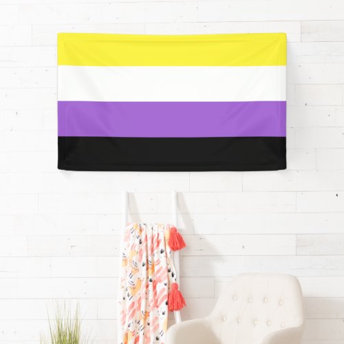 Non Binary Pride Flag Banner