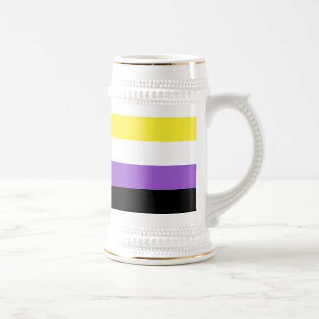 Non Binary Pride Flag Beer Stein (Right)