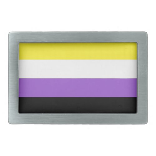 Non Binary Pride Flag Belt Buckle