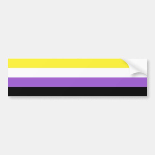 Non Binary Pride Flag Bumper Sticker