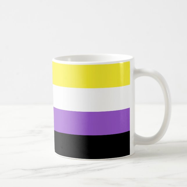 Non Binary Pride Flag Coffee Mug (Right)