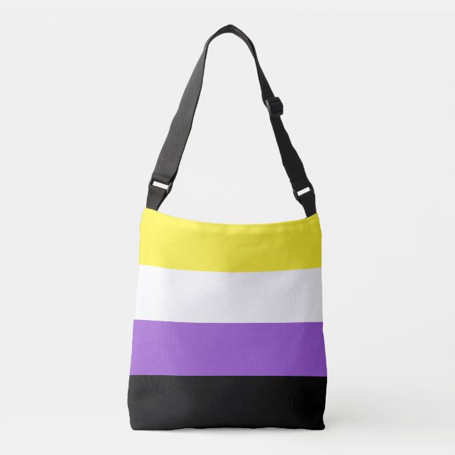 Non Binary Pride Flag Crossbody Bag (Front)