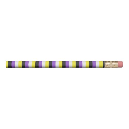 Non_binary pride flag design with stripes pencil