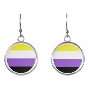 Non Binary Pride Flag Earrings