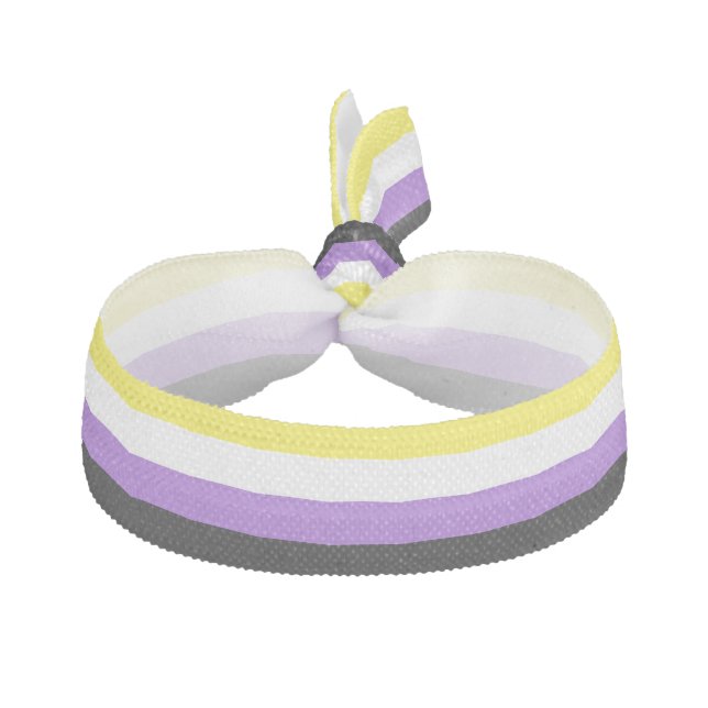 Non Binary Pride Flag Elastic Hair Tie (Front)