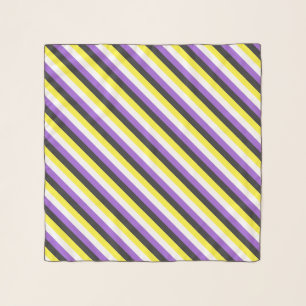 Non-binary pride flag /enby design with stripes scarf