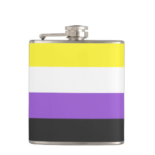 Non-Binary Pride flag Flask