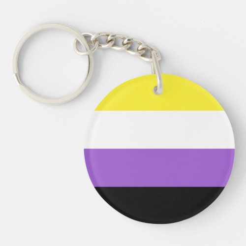 Non Binary Pride Flag Keychain