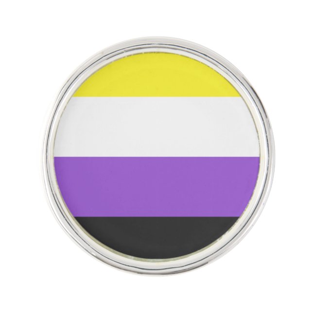Non-Binary Pride flag Lapel Pin (Front)