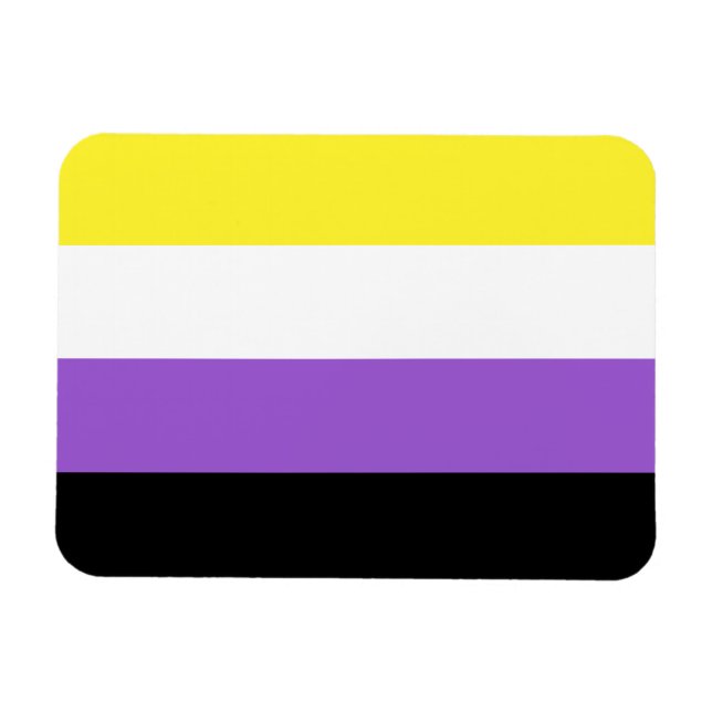 Non Binary Pride Flag Magnet (Horizontal)