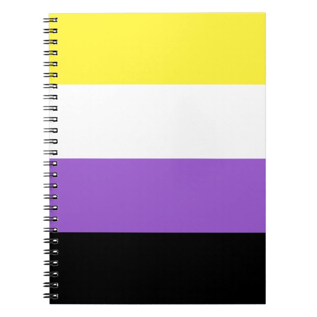 Non Binary Pride Flag Notebook (Front)