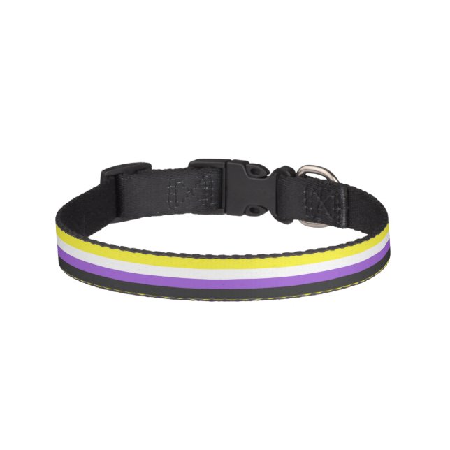 Non-Binary Pride flag Pet Collar (Front)