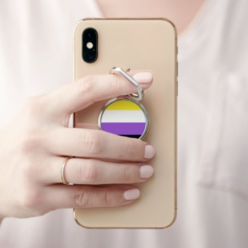 Non Binary Pride Flag Phone Ring Stand