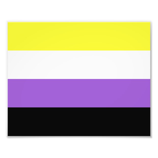 Non Binary Pride Flag Photo Print (Front)