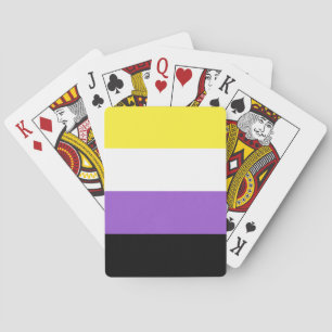 Non Binary Pride Flag Poker Cards
