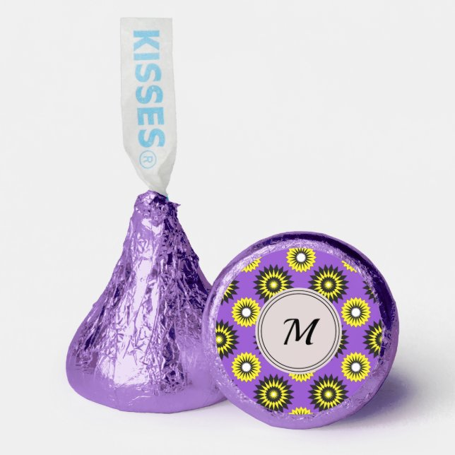Non-Binary pride flag / purple flower pattern Hershey®'s Kisses® (Front)