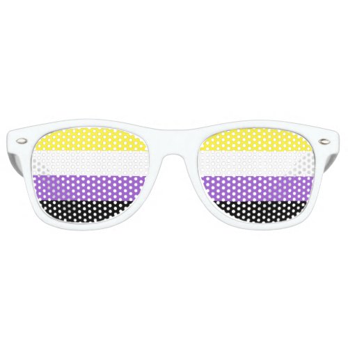 Non Binary Pride Flag Retro Sunglasses