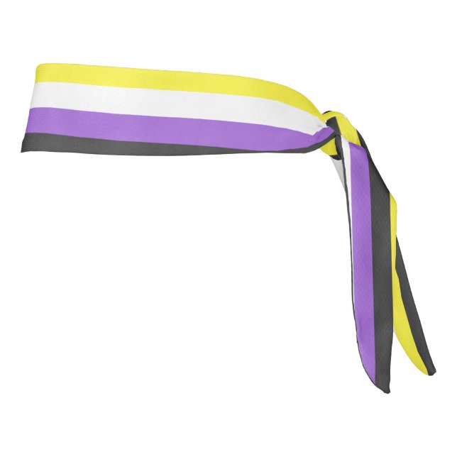 Non-Binary Pride flag Tie Headband