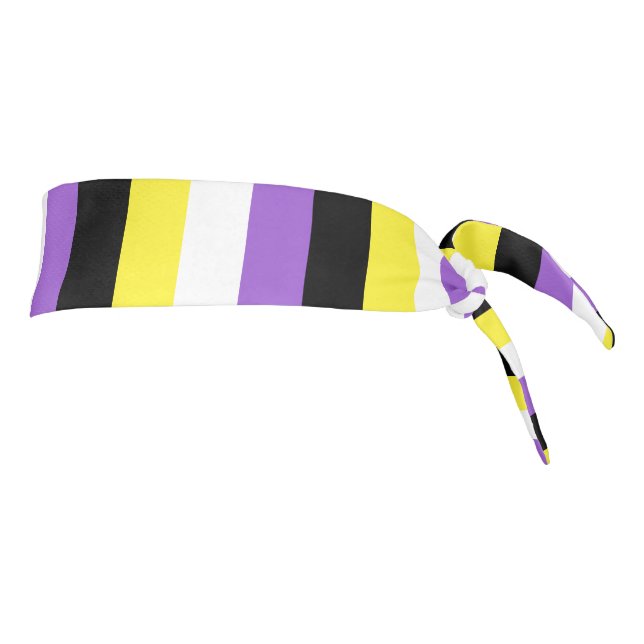 Non Binary Pride Flag Tie Headband (Rotate 90)