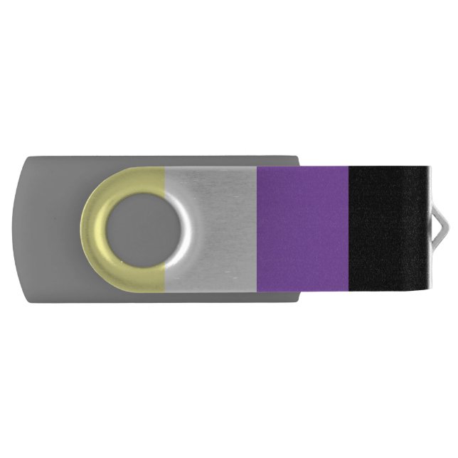 Non Binary Pride Flash Drive (Front)