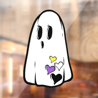Non-Binary Pride Ghost Window Cling