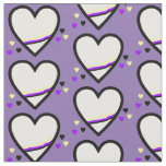 Non Binary Pride Heart Fabric