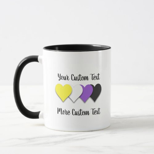 Non_binary pride hearts mug