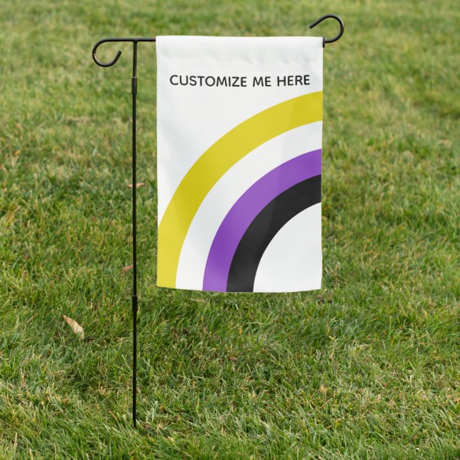 Non Binary Pride Personalized Non-Binary Garden Flag (In SItu)