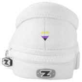 Non-Binary Pride/ seamless hearts patterns Slip-On Sneakers (Left Shoe Back)