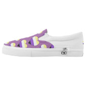 Non-Binary Pride/ seamless hearts patterns Slip-On Sneakers (Left Shoe Outside)