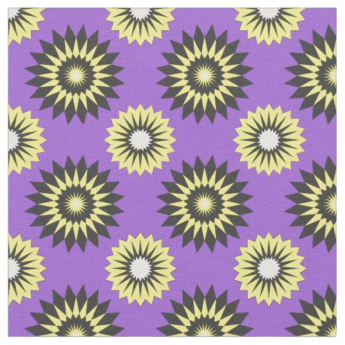 Non_Binary Pride seamless purple floral pattern Fabric