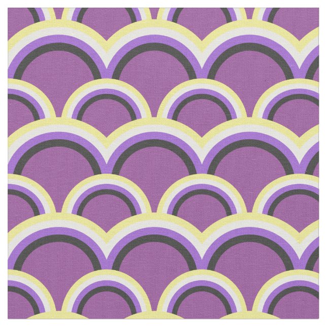 Non-Binary Pride seamless rainbow pattern Fabric (Close Up)