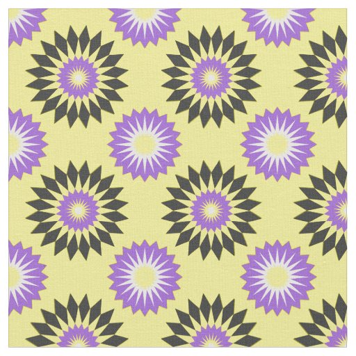 Non-Binary Pride seamless yellow floral pattern Fabric