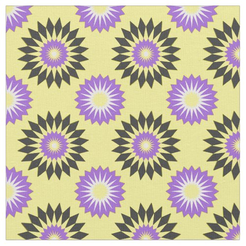 Non_Binary Pride seamless yellow floral pattern Fabric