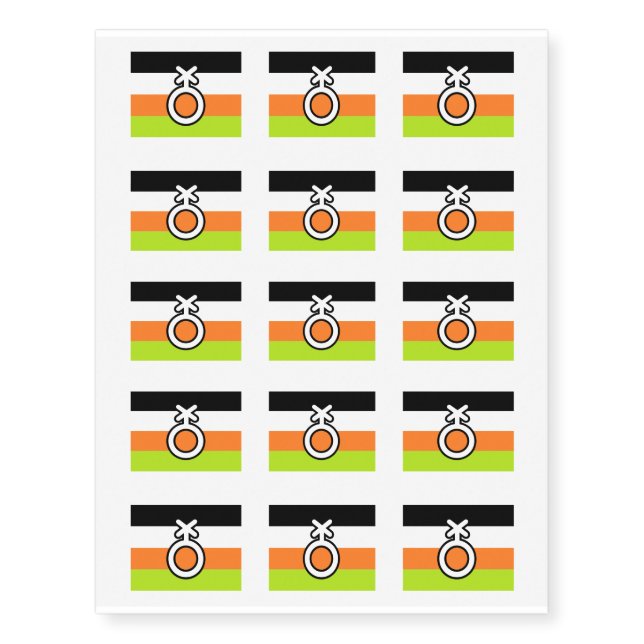Non-Binary Pride Temporary Tattoos (Front)