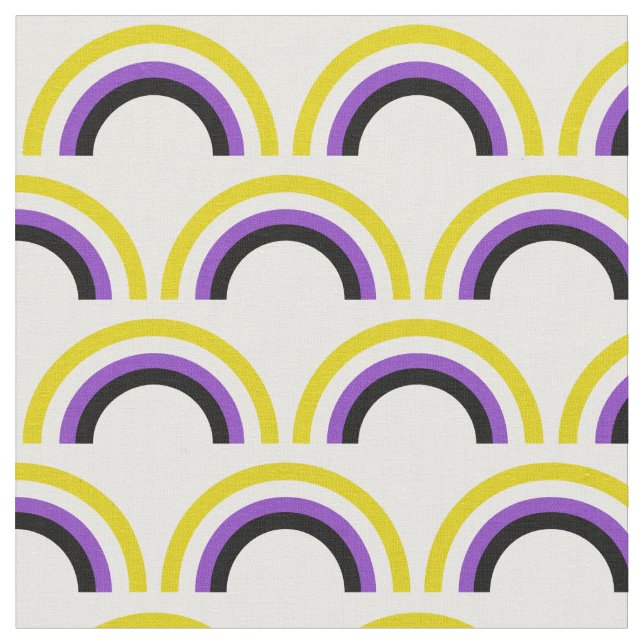 Non-Binary Rainbow Fabric (Close Up)