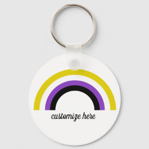 Non-Binary Rainbow Keychain